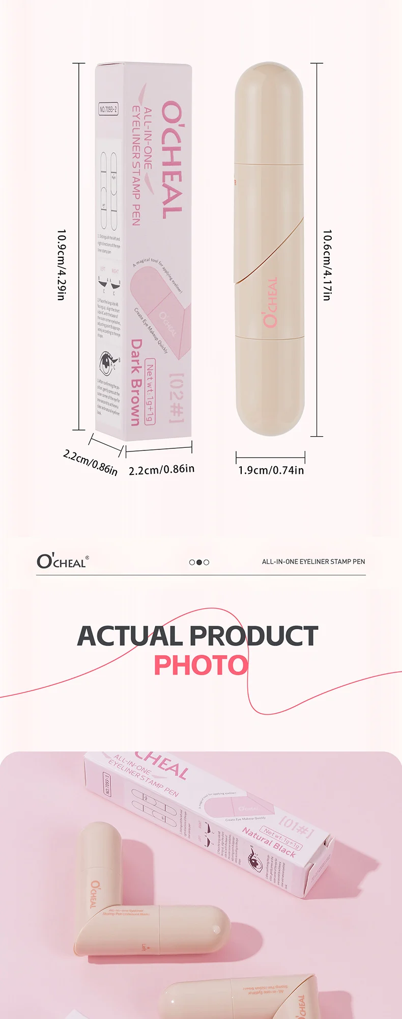 Eyeliner Stamp Pen Waterproof Sweatproof Heart Shape Lazy Beginner Eyeliner Stamp Pen 7 eyeliner stamp pen waterproof heart shape beginner sit 5pawepyv desc 7