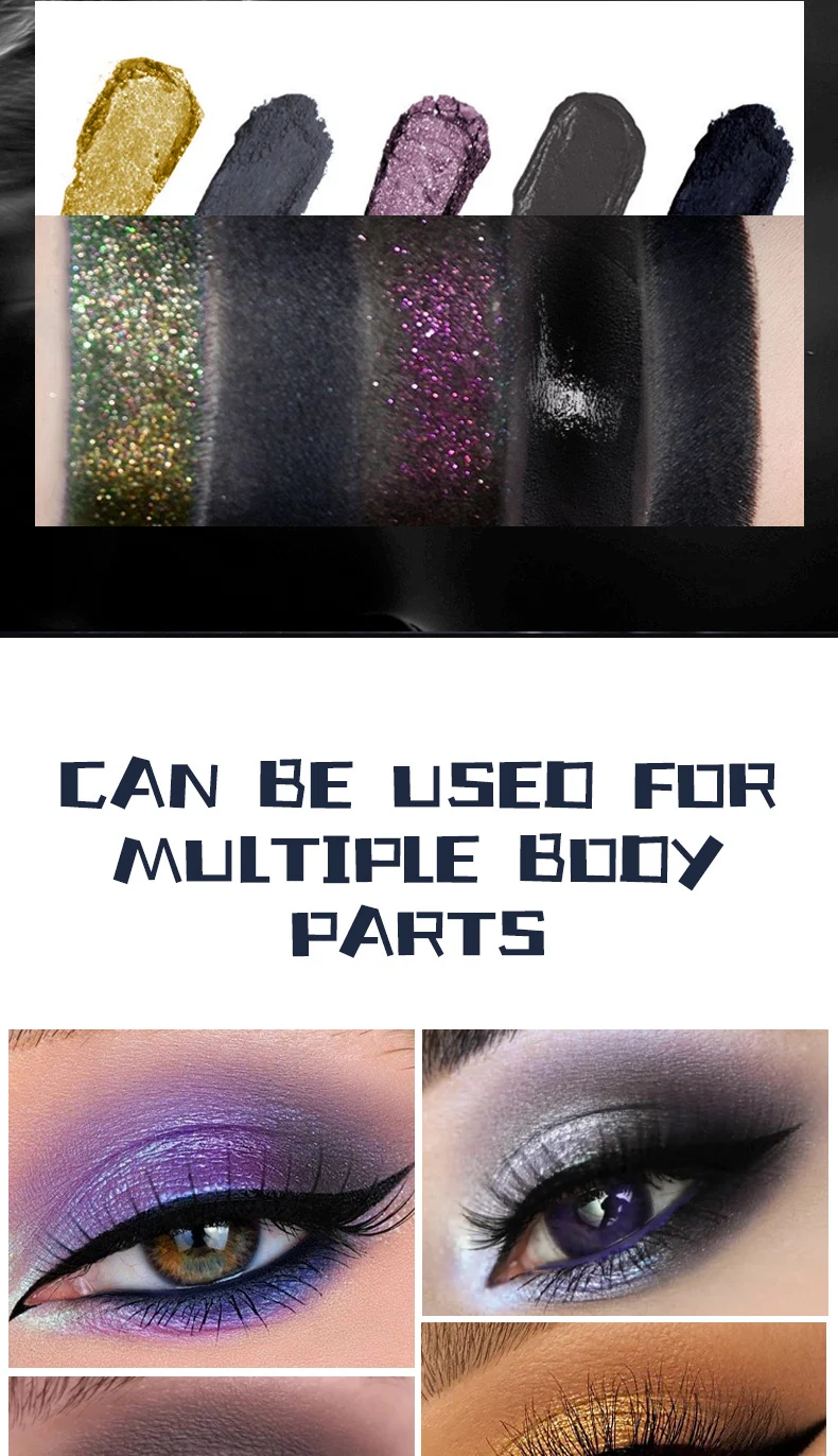 Five-Color Eyeshadow Palette Dark Punk Metallic Shimmer Matte Glitter Smoky Makeup 15 five color eyeshadow palette dark punk metallic shimmer matte sit q8k3dgye desc 15