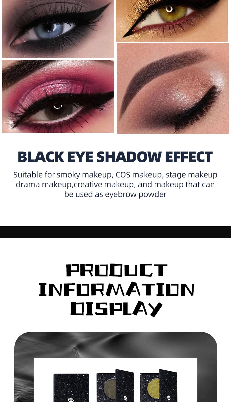 Five-Color Eyeshadow Palette Dark Punk Metallic Shimmer Matte Glitter Smoky Makeup 16 five color eyeshadow palette dark punk metallic shimmer matte sit q8k3dgye desc 16