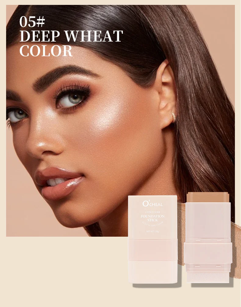 Foundation Stick Waterproof Long-Lasting Concealer Foundation Stick with Built-in Sponge 20g 9 foundation stick concealer built in sponge 20g sit z2gmkzaq desc 9