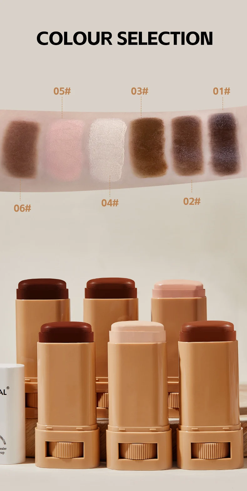 Foundation Stick High-Coverage Concealer Cream Long-Wearing Waterproof 20g 7 foundation stick high coverage concealer cream long wearing sit q7qdaz33 desc 7