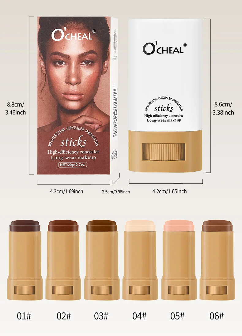 Foundation Stick Moisturizing Natural Concealer Long Wear 20g 16 foundation stick moisturizing concealer 20g sit 7kf4e252 desc 16