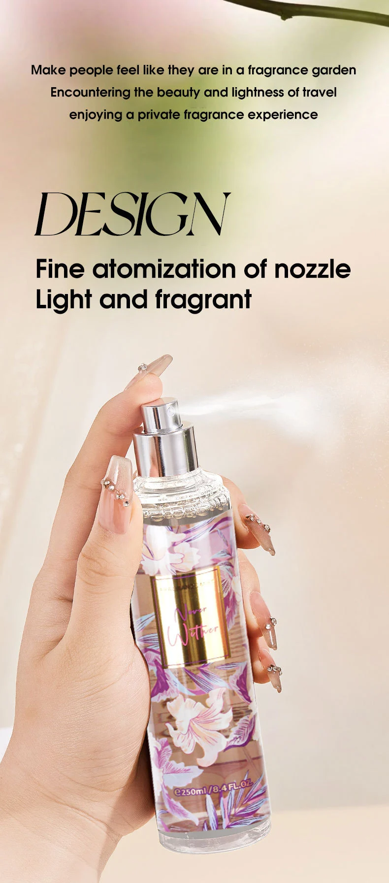 Fragrance Mist 250ml Long-Lasting Perfume Spray for Hair & Body 6 fragrance mist 250ml long lasting perfume spray sit sc57mr92 desc 6