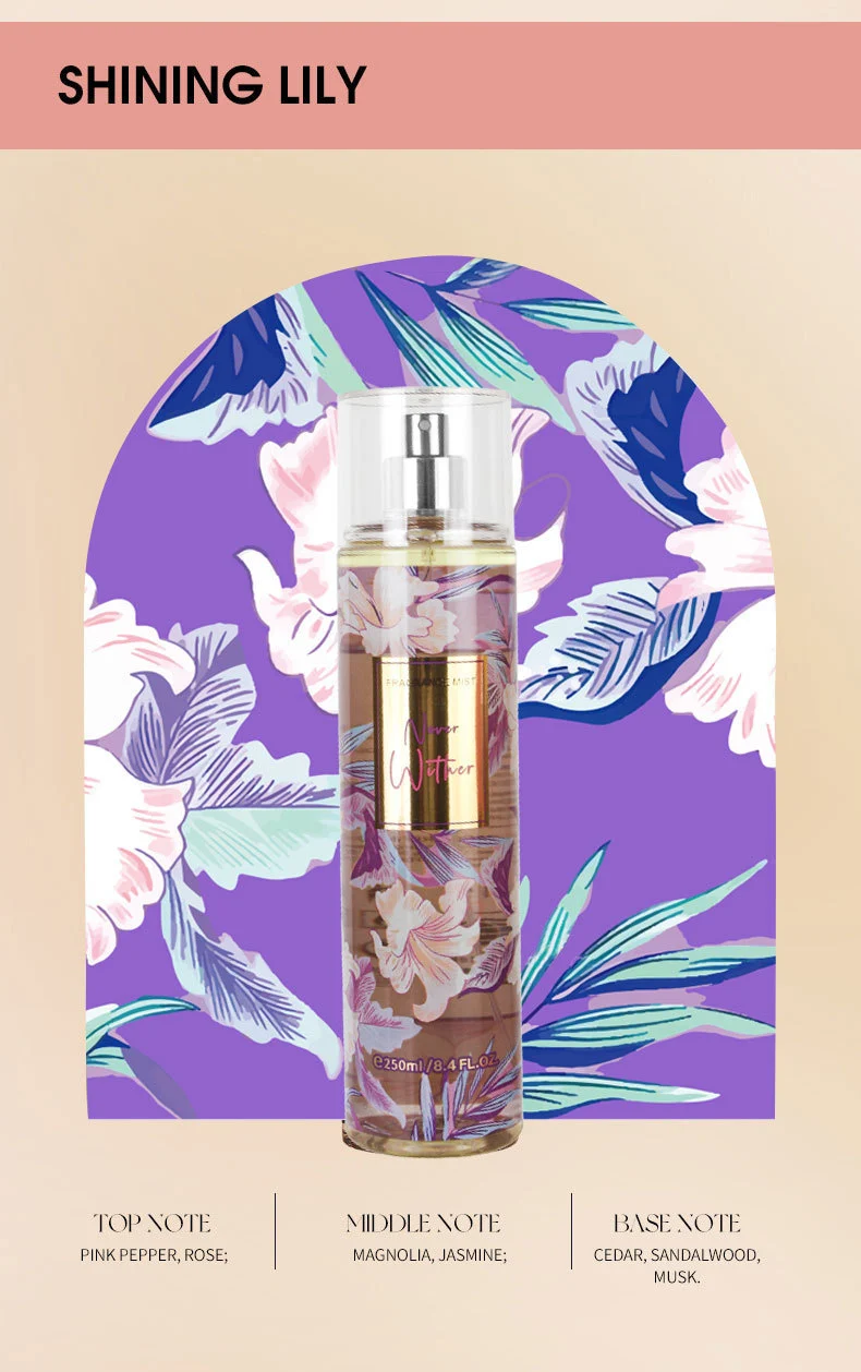 Fragrance Mist 250ml Long-Lasting Perfume Spray for Hair & Body 8 fragrance mist 250ml long lasting perfume spray sit sc57mr92 desc 8