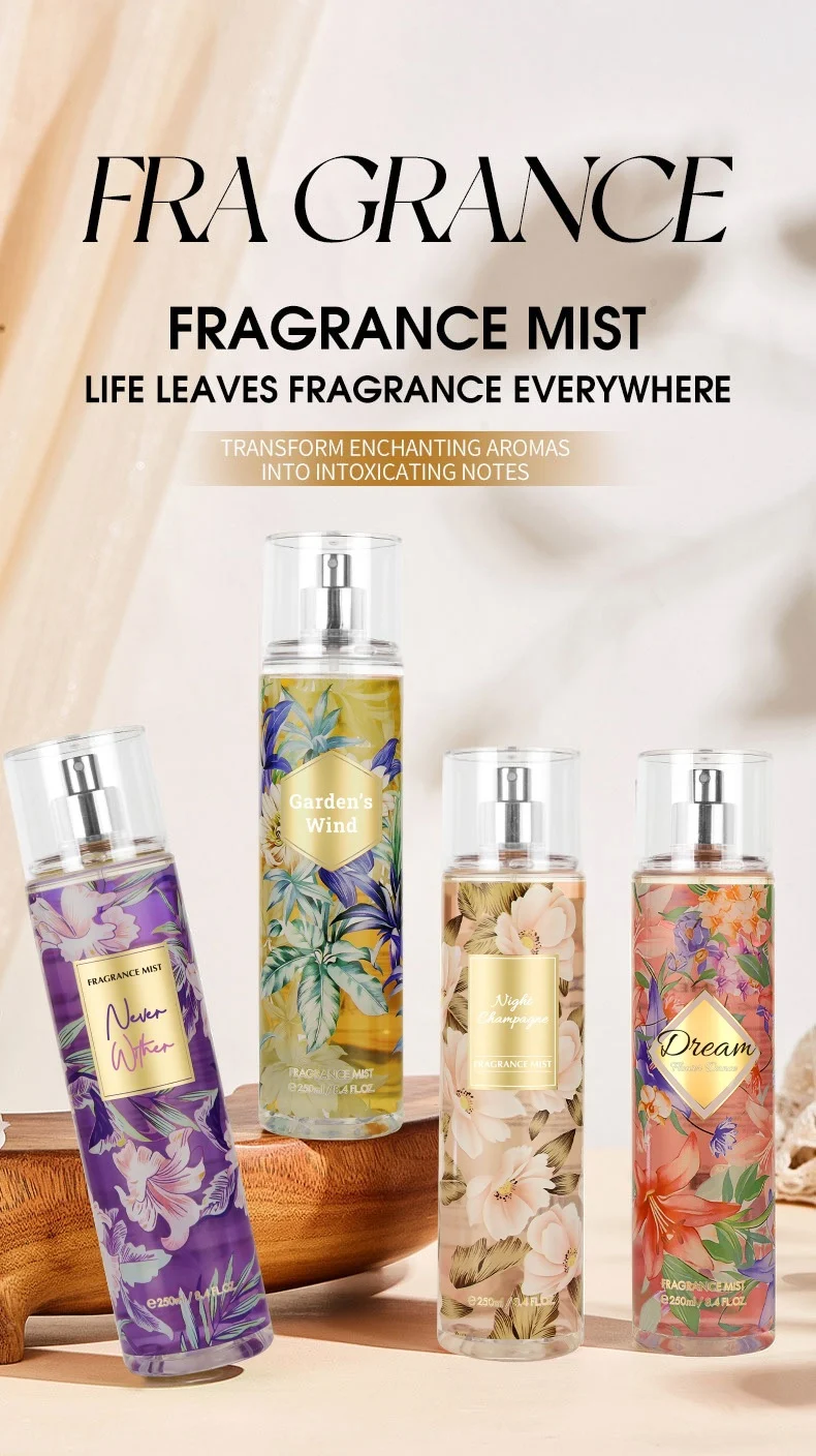 Fragrance Mist Body Spray Long Lasting Perfume for Women & Men 250ml 4 fragrance mist body spray sit extryxa2 desc 4