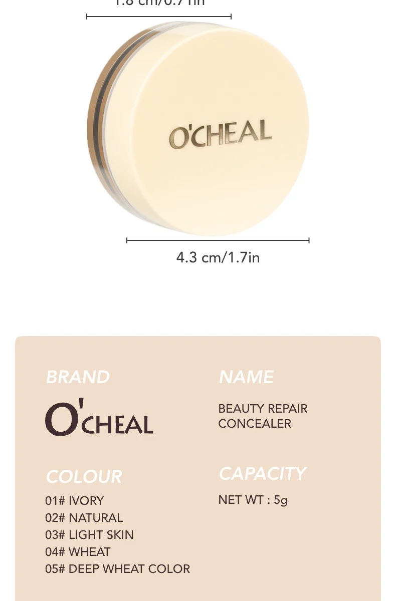 Full Coverage Concealer Foundation Cream for Tattoo & Blemish Correction - O'CHEAL Beauty Repair Long-Lasting Matte Finish 11 full coverage concealer foundation tattoo cover sit g7t6vq9u desc 11