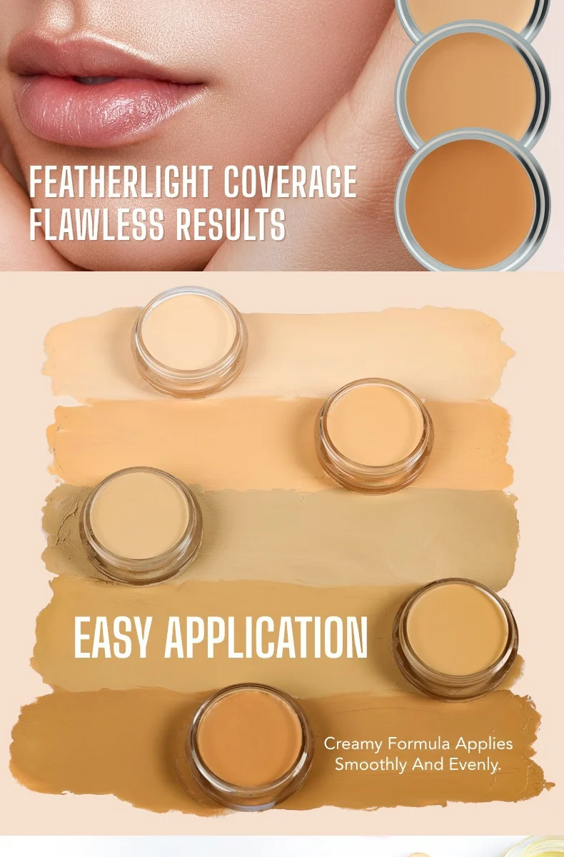 Full Coverage Concealer Foundation Cream for Tattoo & Blemish Correction - O'CHEAL Beauty Repair Long-Lasting Matte Finish 2 full coverage concealer foundation tattoo cover sit g7t6vq9u desc 2