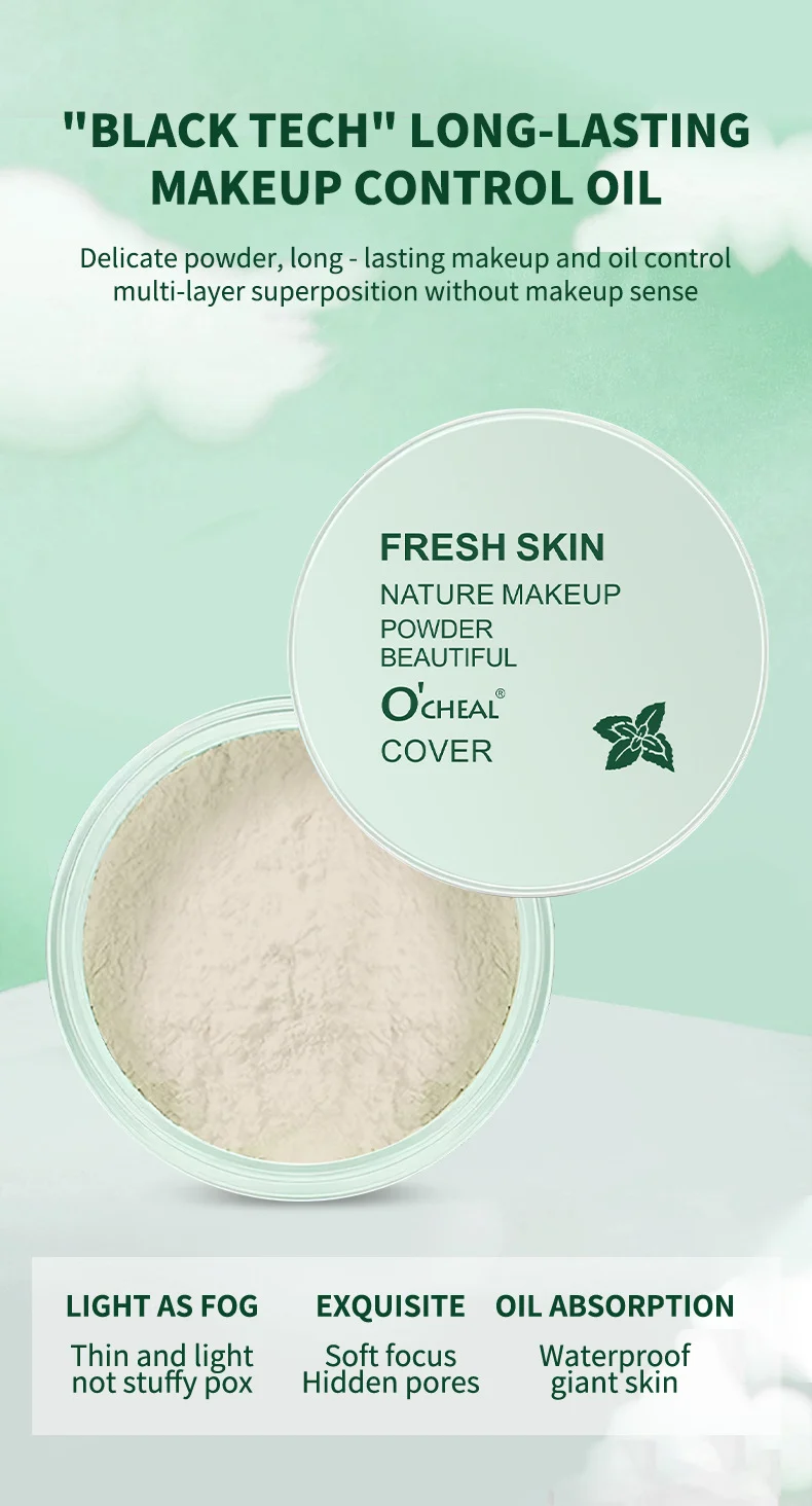 Green Tea Setting Powder 5g Oily Skin Control Mineral Loose Powder for Long-Lasting Matte Makeup 3 green tea setting powder 5g sit 4vqhxy3t desc 3