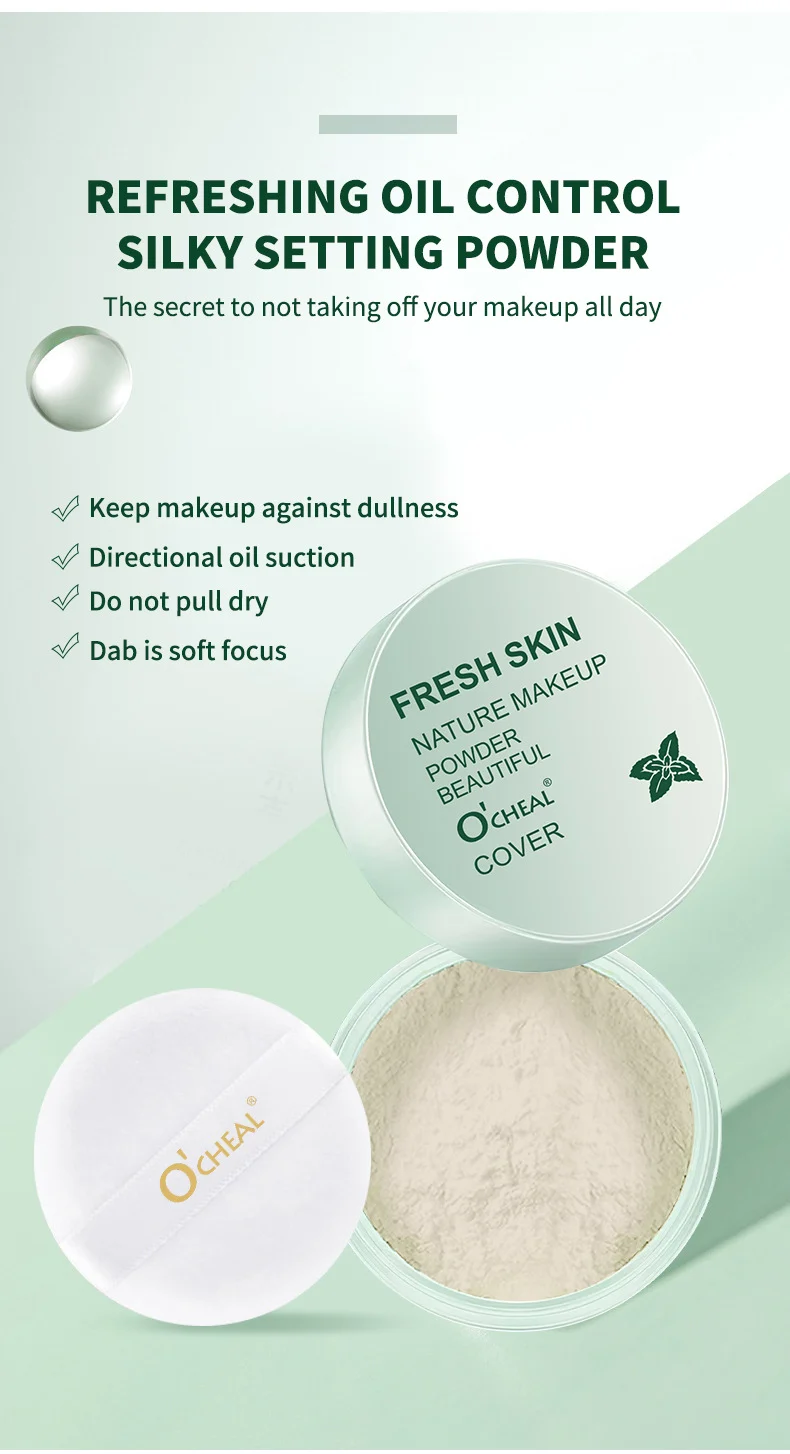 Green Tea Setting Powder 5g Oily Skin Control Mineral Loose Powder for Long-Lasting Matte Makeup 8 green tea setting powder 5g sit 4vqhxy3t desc 8