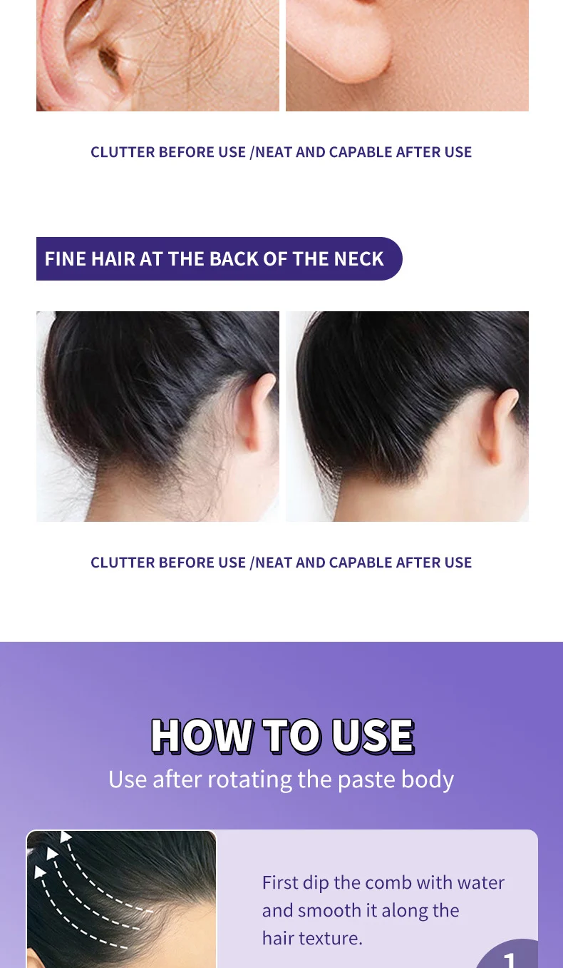 Hair Wax Stick for Flyaways and Styling Refreshing Shaping Non-Greasy 40g 12 hair wax stick flyaways styling refreshing shaping non greasy sit jave24qc desc 12