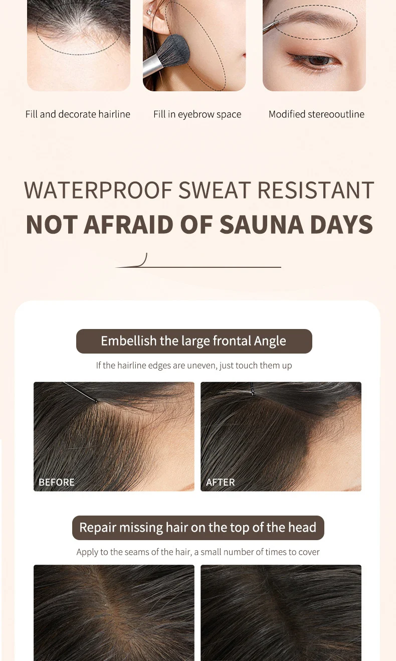Hairline Powder Waterproof Sweatproof 5g Hair Fill & Contour Makeup Stick 13 hairline powder waterproof sweatproof 5g hair fill contour makeup stick sit erh8nufw desc 13