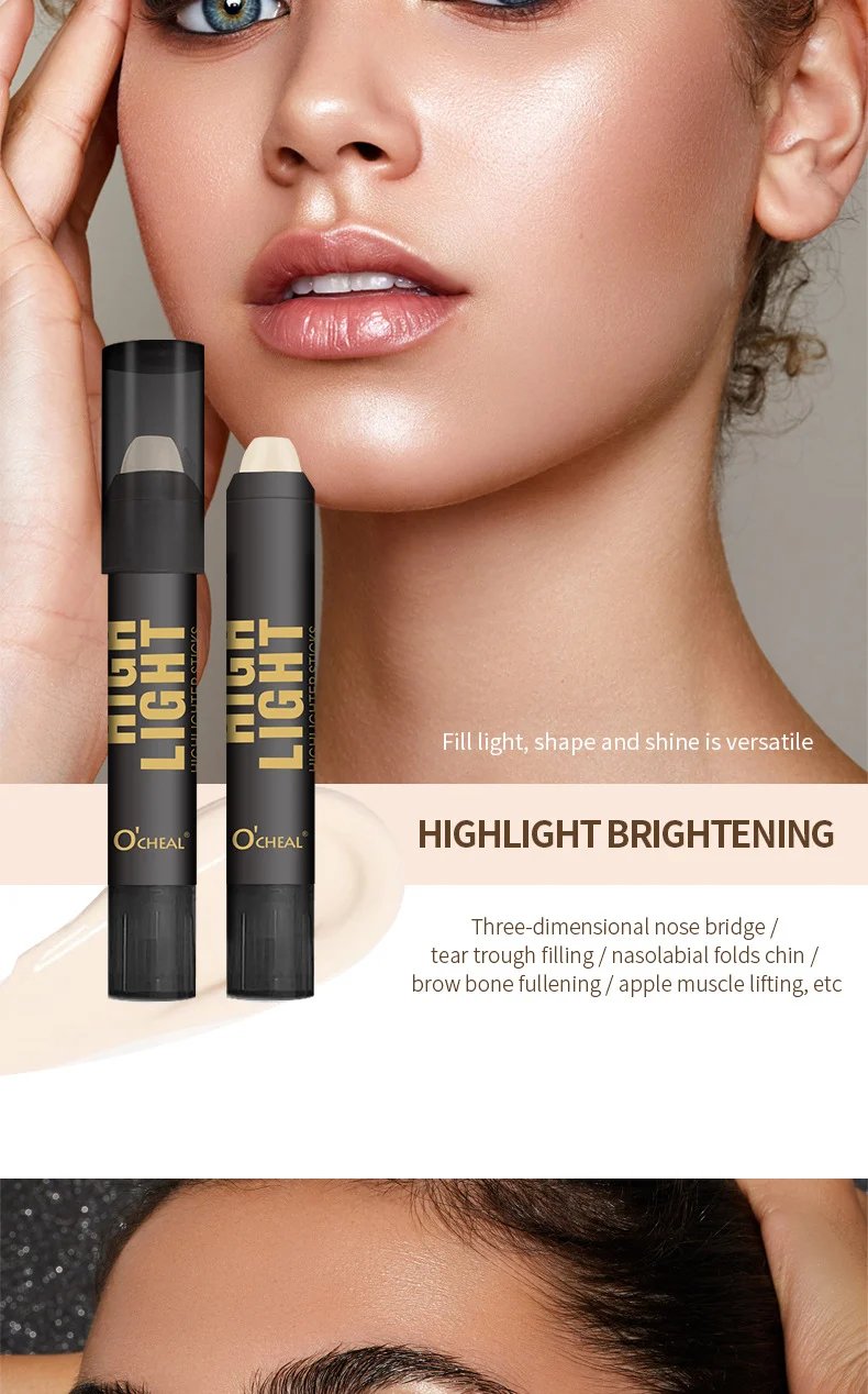 Highlight Contour Stick 2-in-1 Multi-Purpose Face Sculpting & Brightening Makeup Pen 13 highlight contour stick multi purpose face sculpting brightening makeup pen sit mehkz5w2 desc 13