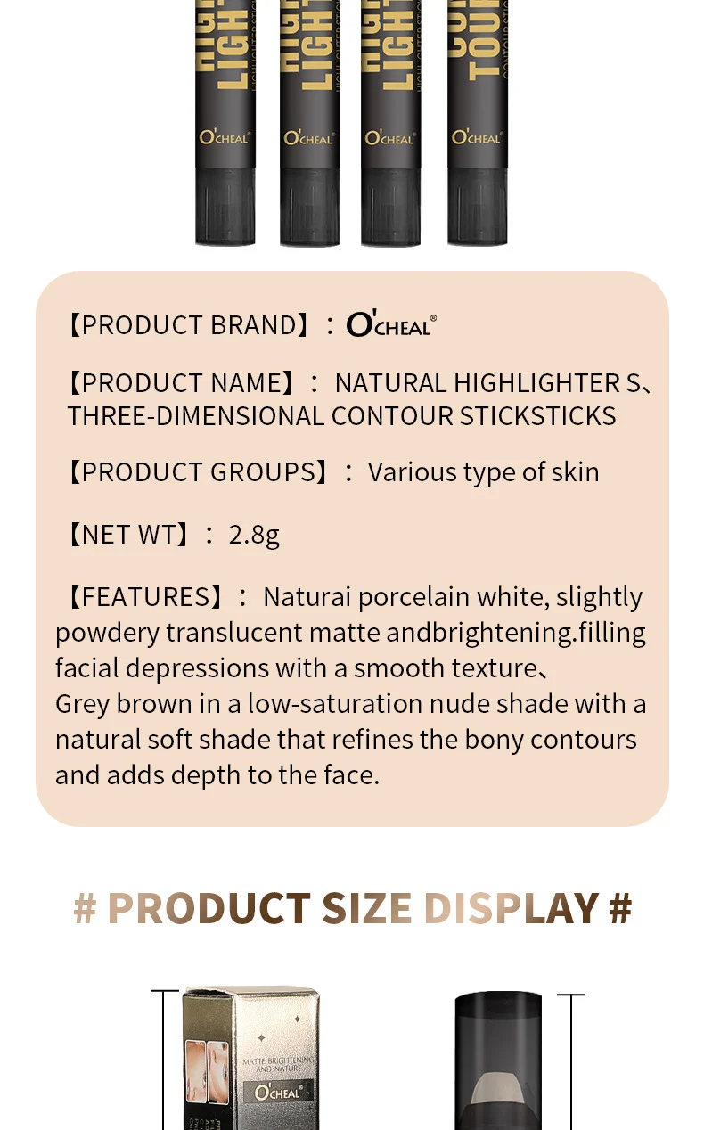 Highlight Contour Stick 2-in-1 Multi-Purpose Face Sculpting & Brightening Makeup Pen 19 highlight contour stick multi purpose face sculpting brightening makeup pen sit mehkz5w2 desc 19