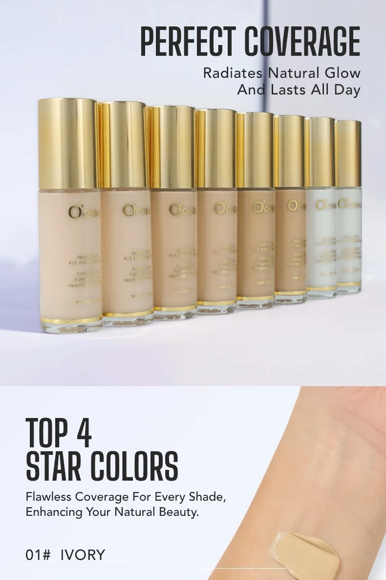 Invisible Fit Foundation Flawless Coverage BB Cream 30ml Natural Long-Lasting Skin Hydrating Makeup 5 invisible fit foundation flawless coverage bb cream 30ml sit 85m9jp89 desc 5