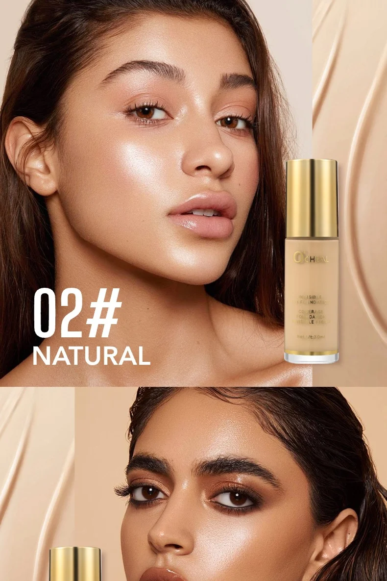Invisible Fit Foundation Flawless Coverage BB Cream 30ml Natural Long-Lasting Skin Hydrating Makeup 7 invisible fit foundation flawless coverage bb cream 30ml sit 85m9jp89 desc 7