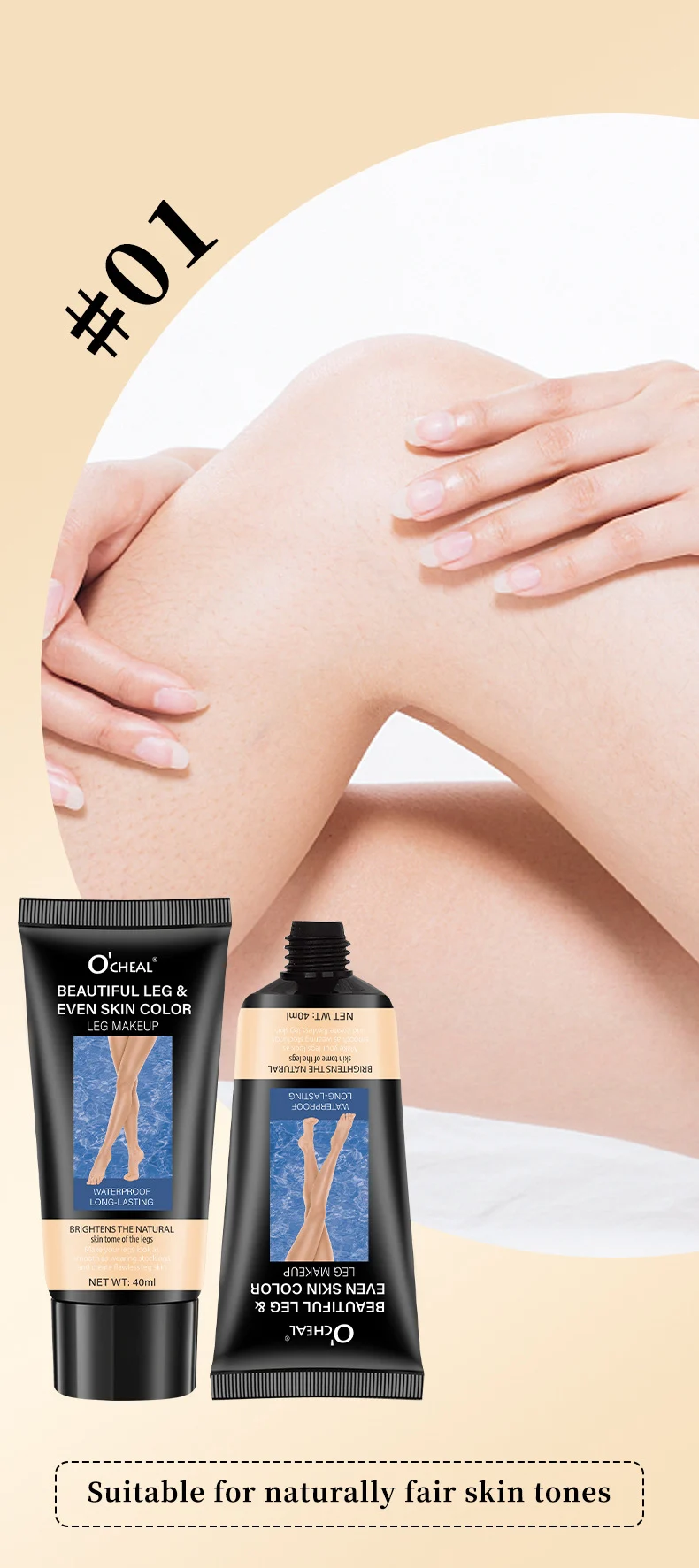 Leg Makeup Cream 40ml Waterproof Full Coverage Airbrush Concealer for Smooth Flawless Legs 11 leg makeup cream waterproof airbrush concealer sit a3f6fzt8 desc 11