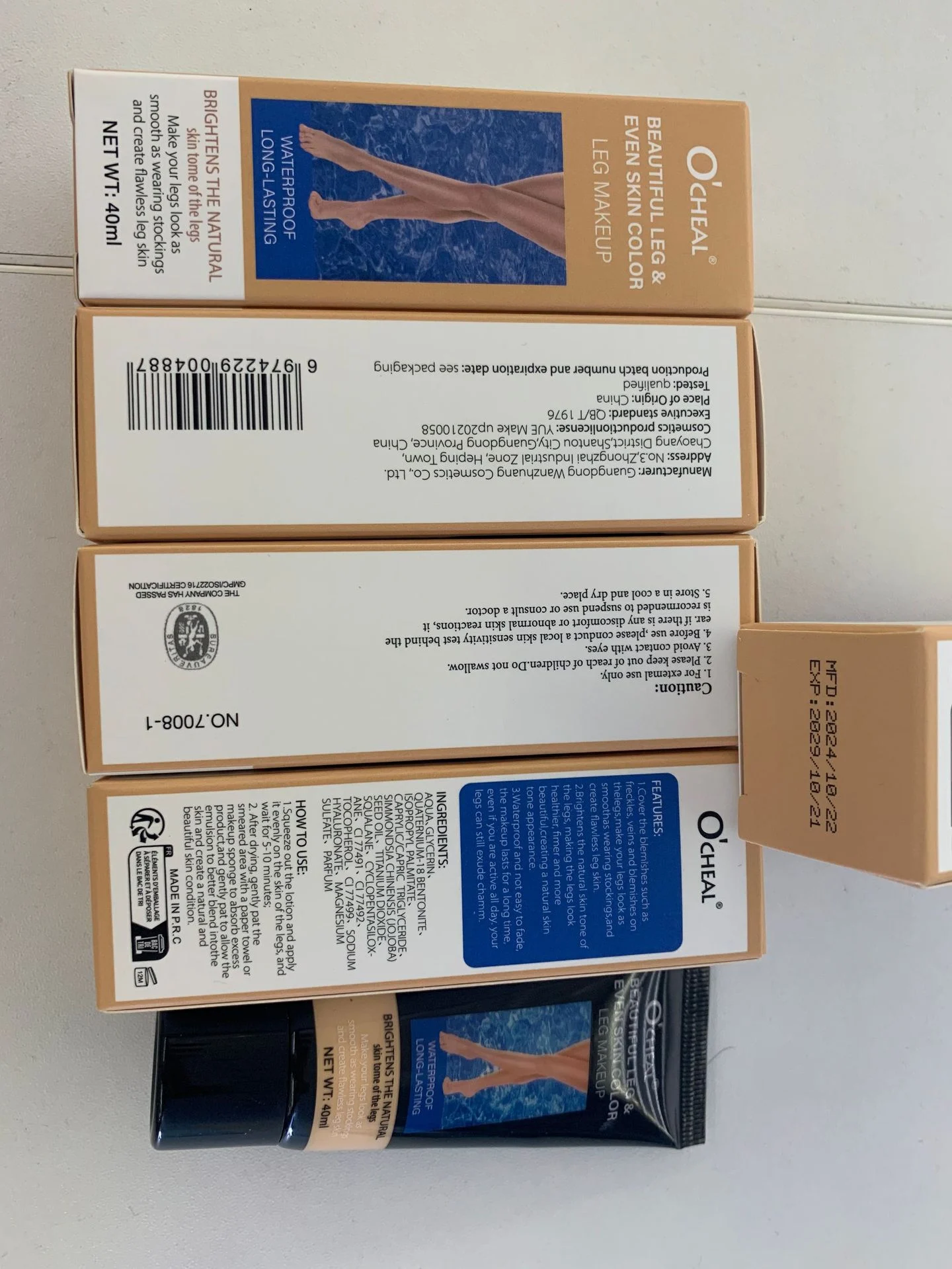 Leg Makeup Cream 40ml Waterproof Full Coverage Airbrush Concealer for Smooth Flawless Legs 4 leg makeup cream waterproof airbrush concealer sit a3f6fzt8 desc 4