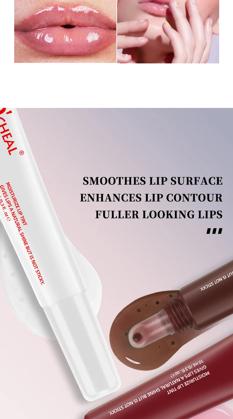 Lip Gloss & Lip Tint Plumping Hydrating Gloss 10ml Non-Sticky Shine 8 lip gloss lip tint plumping hydrating gloss 10ml sit s8f4w5mt desc 8
