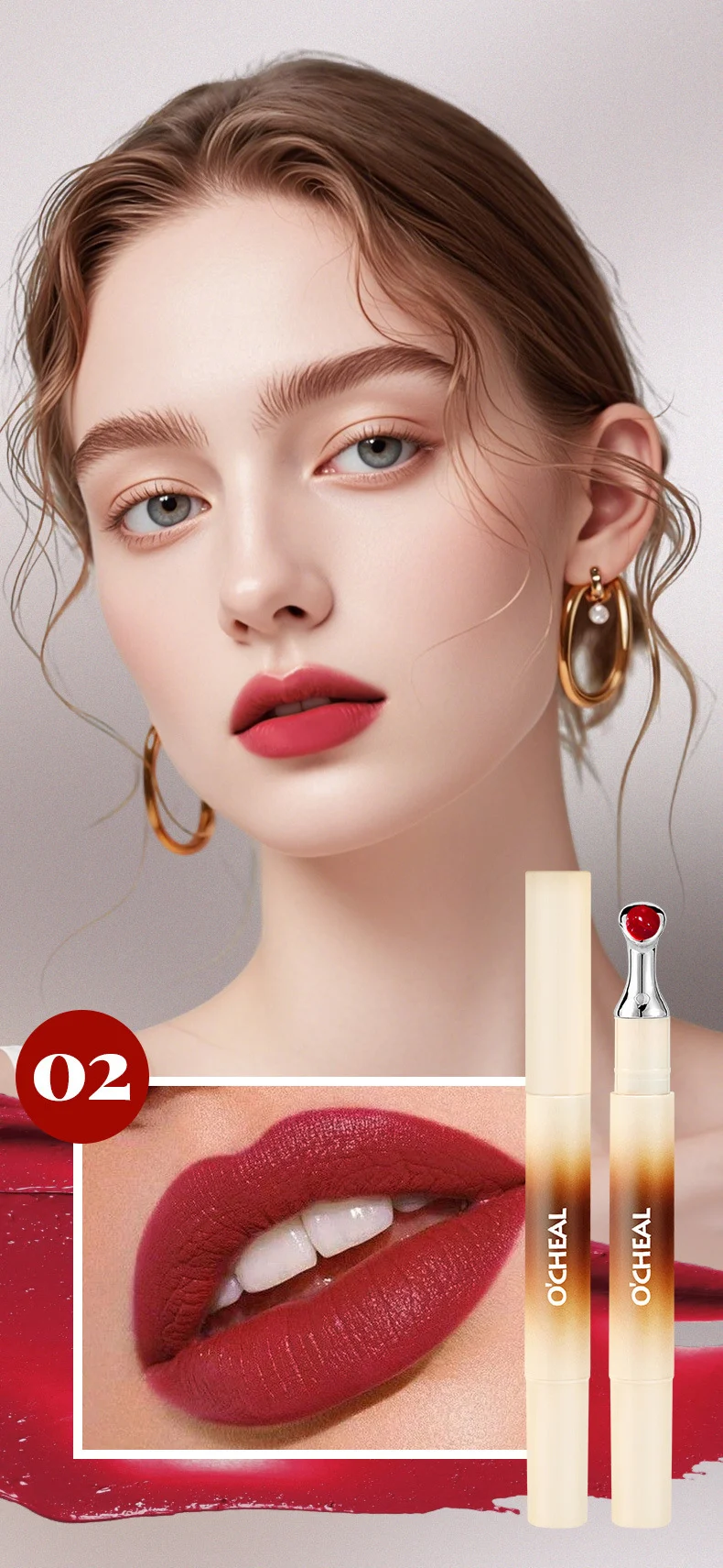 Lip Powder Cream 2g Air Velvet Matte Waterproof Transfer-Resistant Hydrating Liquid Lipstick 12 lip powder cream air velvet matte waterproof hydrating liquid lipstick sit 7nb4xzu7 desc 12