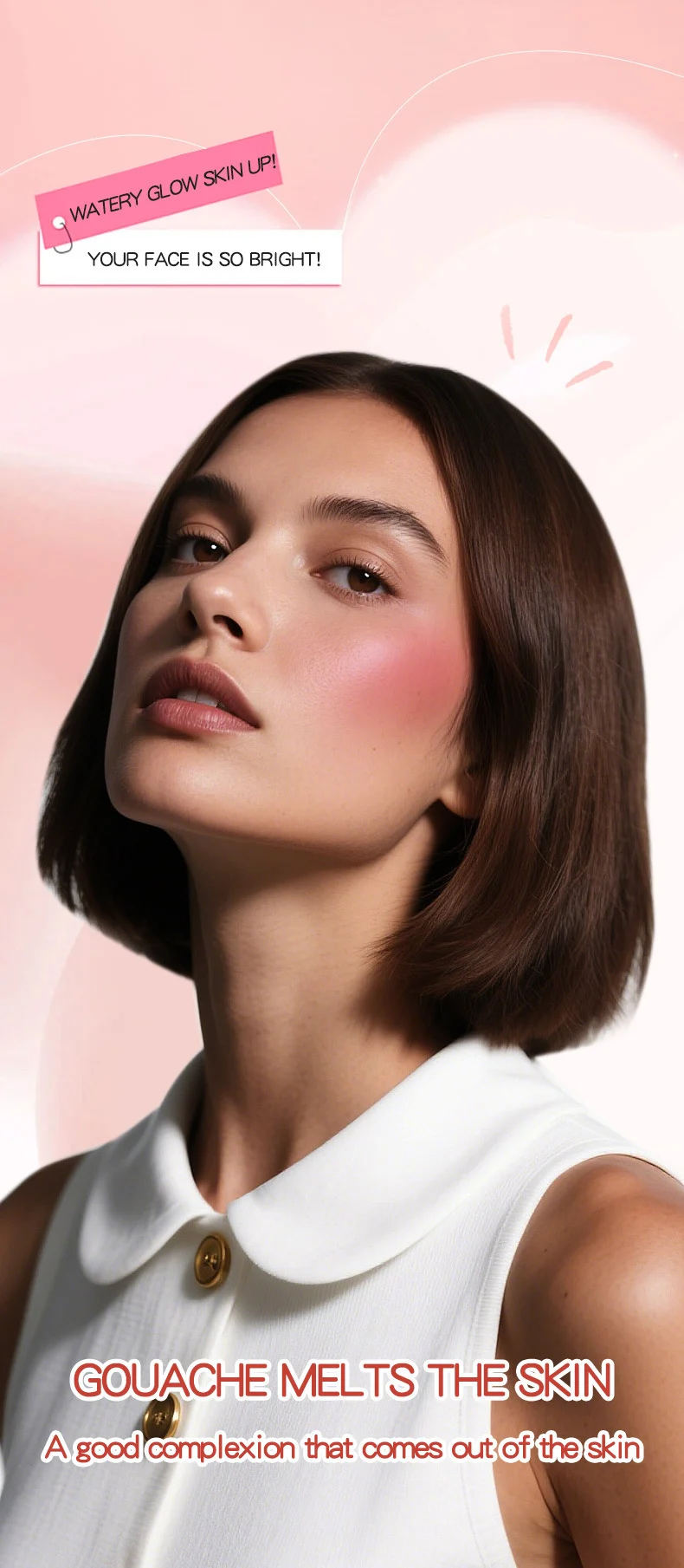 Liquid Blush Soft Liquid Blusher 3ml Matte Press-On Stick Long Lasting Cheek Color 1 liquid blush soft liquid blusher 3ml matte press on stick sit f8n88pba desc 1