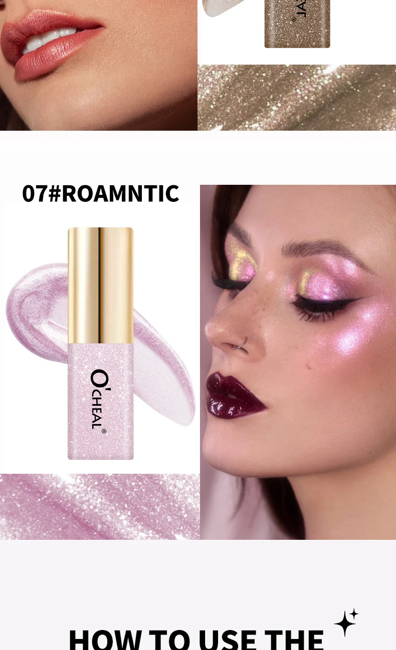 Liquid Eyeshadow with Glitter Highlighter Effect, Mini Shimmer Eye Glow for Sparkling 3D Look 11 liquid eyeshadow glitter highlighter mini shimmer sparkling 3d sit csgdmnn2 desc 11