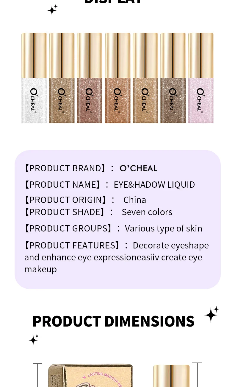 Liquid Eyeshadow with Glitter Highlighter Effect, Mini Shimmer Eye Glow for Sparkling 3D Look 15 liquid eyeshadow glitter highlighter mini shimmer sparkling 3d sit csgdmnn2 desc 15