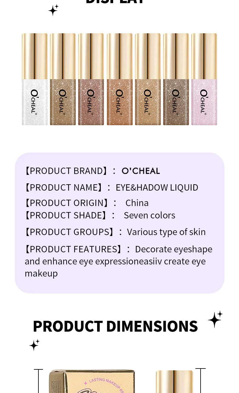 Liquid Eyeshadow Glitter & Glow Mini 7 Colors Waterproof Long-Lasting Shimmer Highlighter 15 liquid eyeshadow glitter mini 7 colors sit 675pduwd desc 15