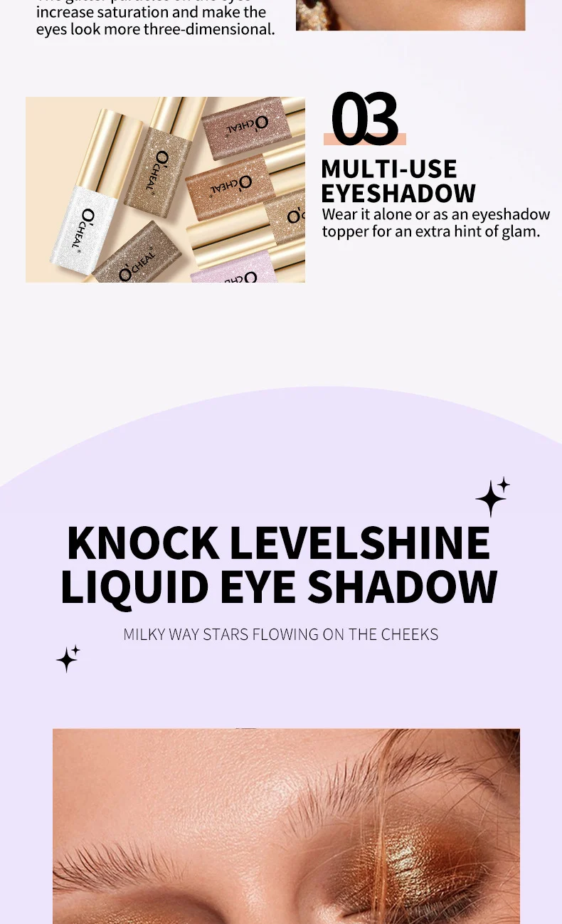 Liquid Eyeshadow Glitter & Glow Mini 7 Colors Waterproof Long-Lasting Shimmer Highlighter 3 liquid eyeshadow glitter mini 7 colors sit 675pduwd desc 3