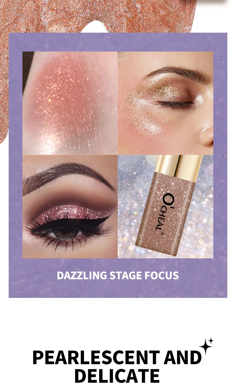 Liquid Eyeshadow Glitter & Glow Mini 7 Colors Waterproof Long-Lasting Shimmer Highlighter 5 liquid eyeshadow glitter mini 7 colors sit 675pduwd desc 5