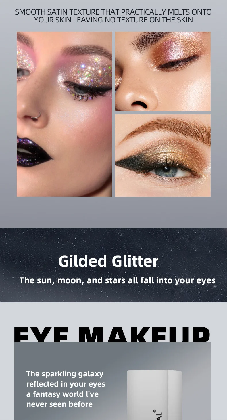 Liquid Eyeshadow Shimmer Highlighter Glitter Eyeshadow for Stage Makeup 3 liquid eyeshadow shimmer highlighter glitter 4ml sit zuwgwnxd desc 3