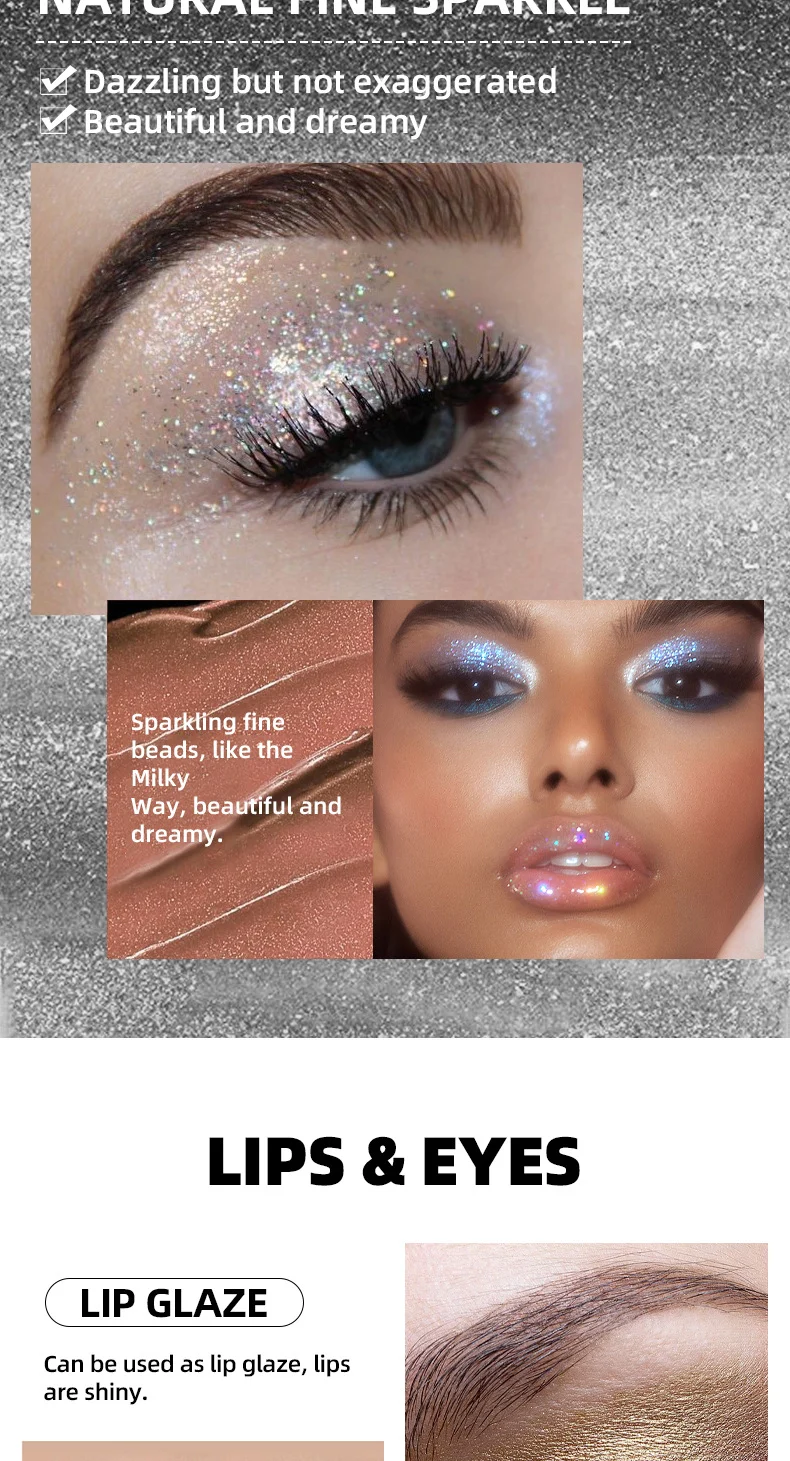Liquid Eyeshadow Shimmering Glitter Eye Makeup Long-lasting Sparkling Metallic 10 liquid eyeshadow shimmering glitter sparkling metallic sit dfm9e5e3 desc 10
