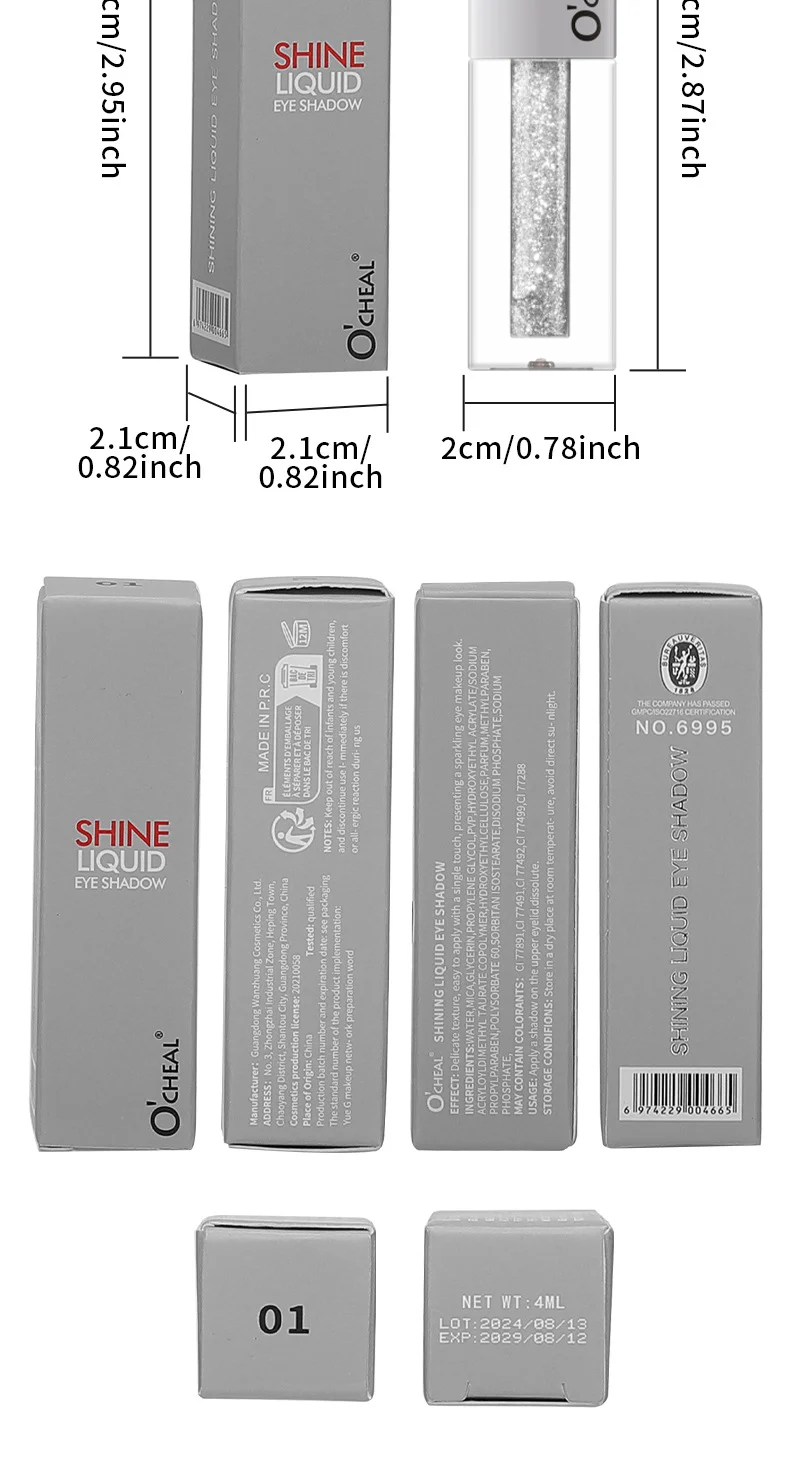 Liquid Eyeshadow Shimmering Glitter Eye Makeup Long-lasting Sparkling Metallic 19 liquid eyeshadow shimmering glitter sparkling metallic sit dfm9e5e3 desc 19
