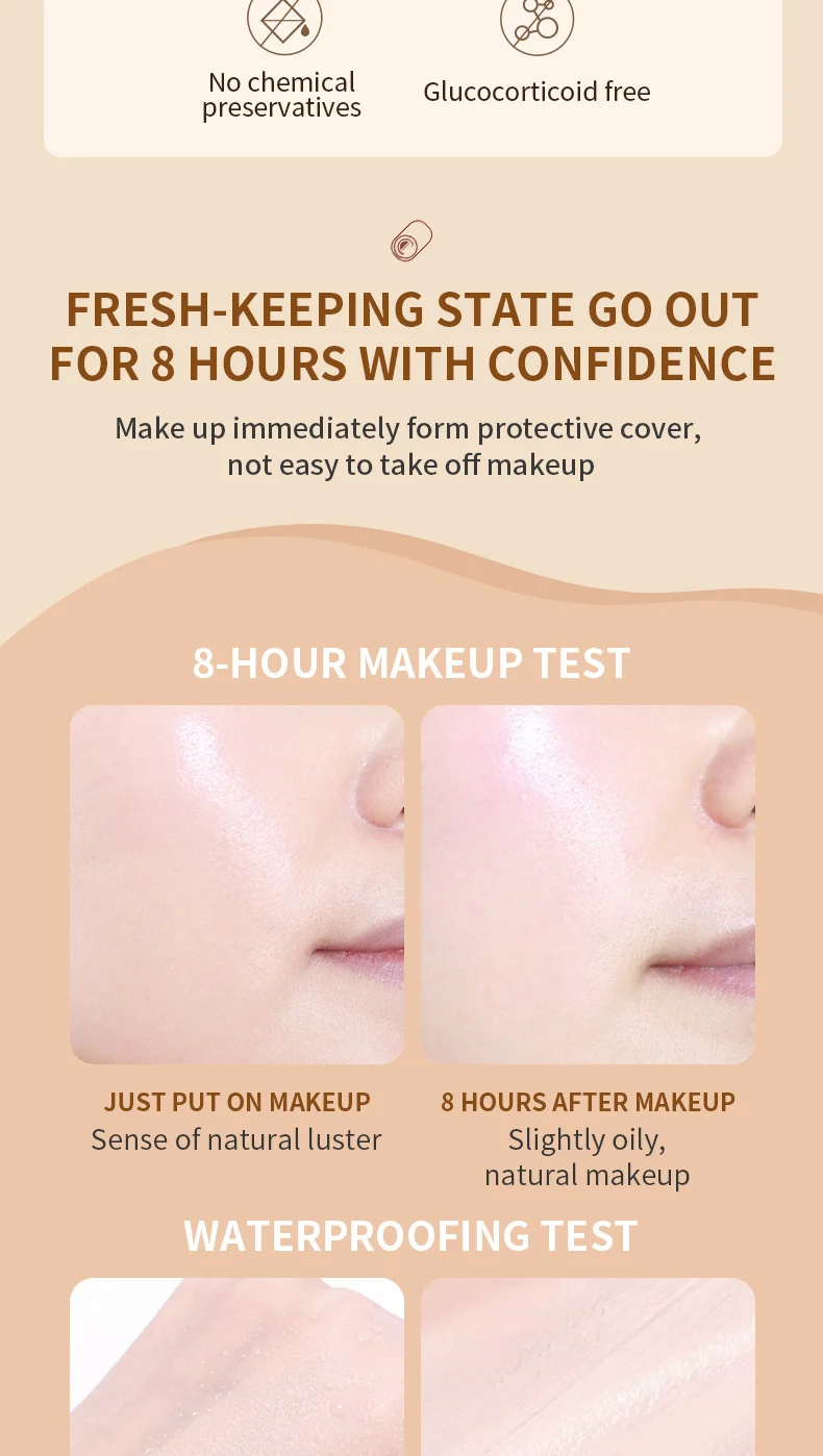 O'CHEAL Hydrating Waterproof BB Cream Foundation SPF50 PA++++ Full Coverage Long Lasting 9 liquid foundation bb cream sit cu9ky6v5 desc 9