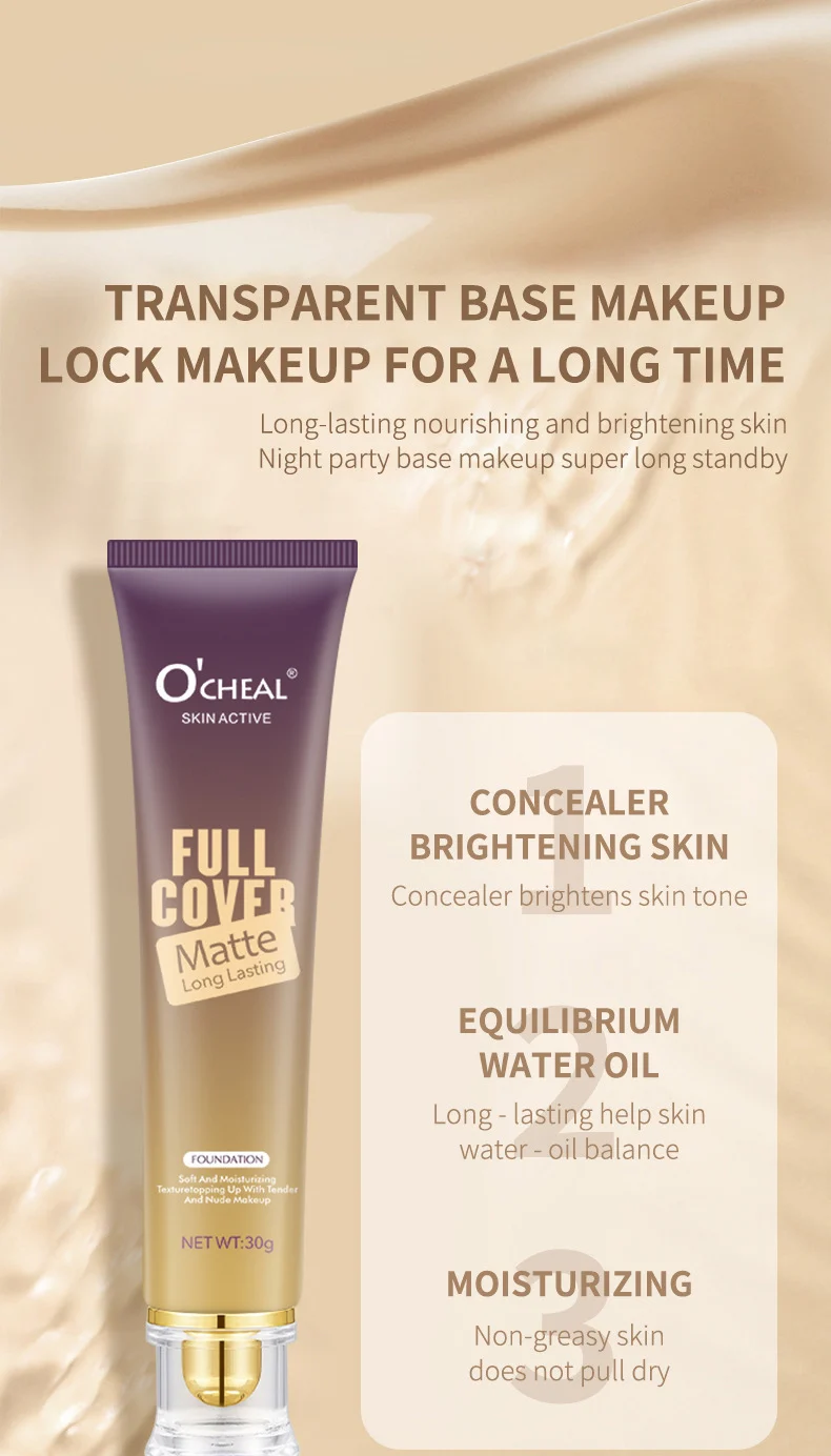 Liquid Foundation Long Lasting Full Coverage Moisturizing Concealer BB Cream 3 long lasting liquid foundation full coverage moisturizing bb cream sit 3du3atyy desc 3