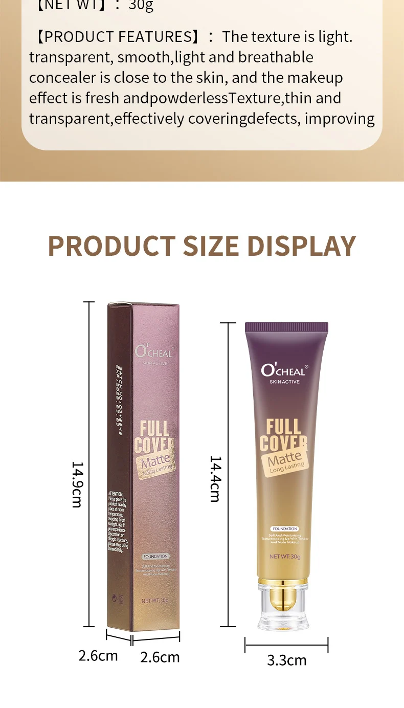 Long Lasting Liquid Foundation Skin-Active Full Cover Matte Flawless 24h Breathable Moisturizing Foundation Makeup 15 long lasting liquid foundation skin active full cover sit uwv683fw desc 15