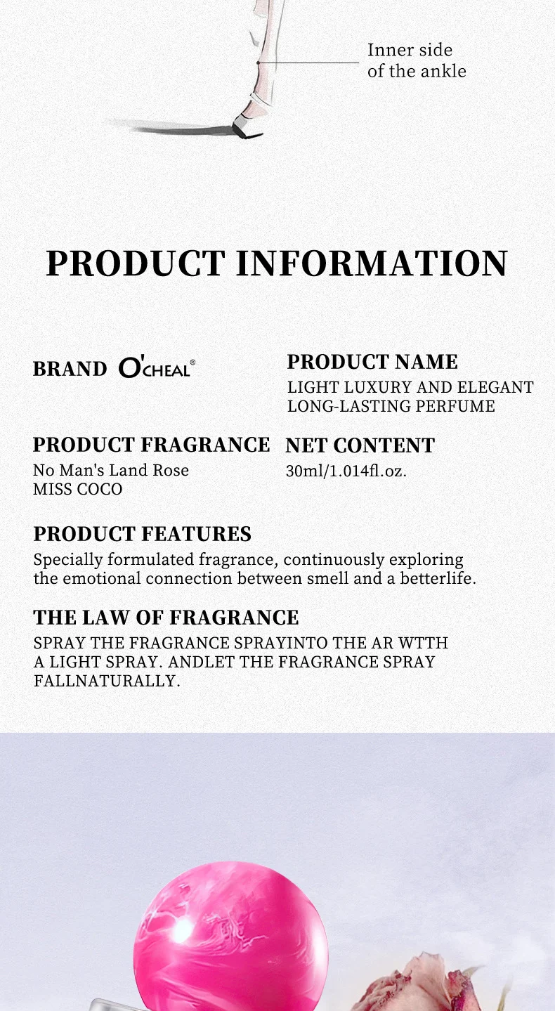 Long-Lasting Perfume for Women Light Luxury Elegant Eau de Parfum Spray 16 long lasting perfume light luxury elegant sit pzk6ysrz desc 16