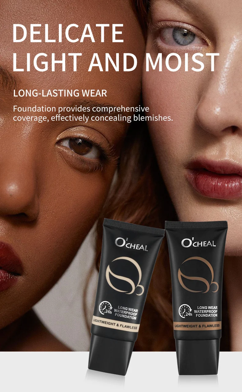 Long Wear Waterproof Foundation Lightweight Flawless Full Coverage 24h Makeup 60g 2 long wear waterproof foundation lightweight flawless full coverage 24h makeup sit vdg3wdsn desc 2