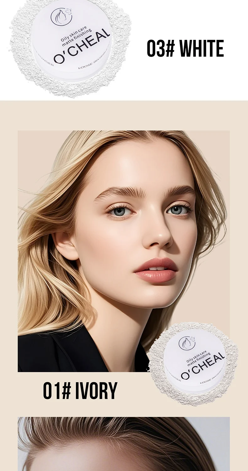 Loose Invisible Powder Oil Control Setting Powder Silky Matte Finish Poreless Long-Lasting Makeup 12 loose invisible powder oil control setting powder sit 6pz3cfcu desc 12