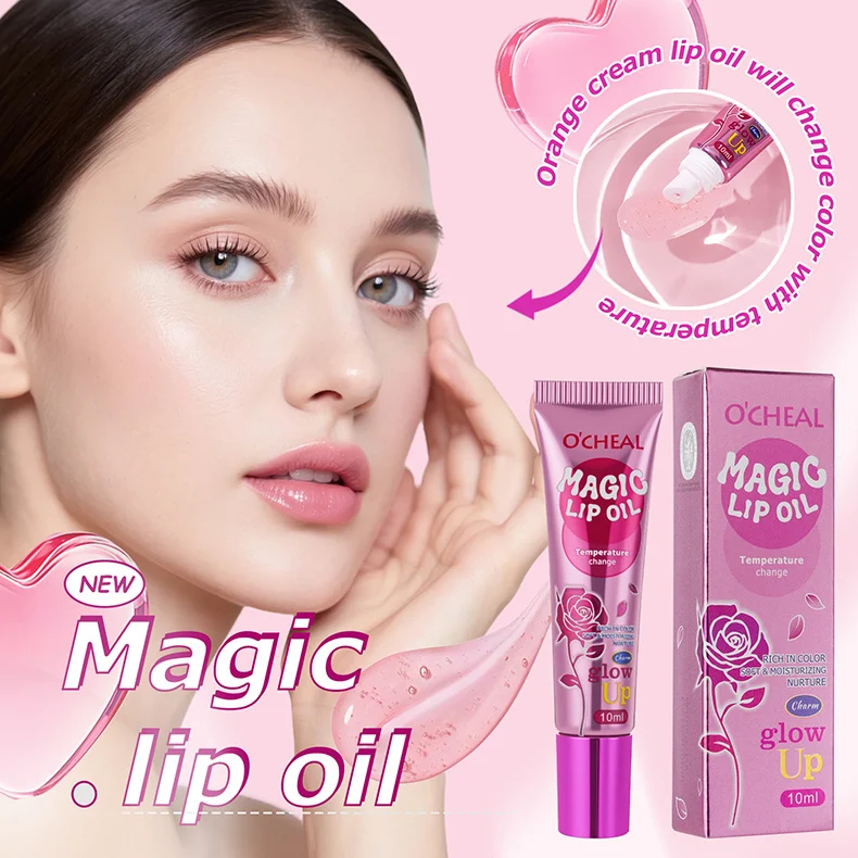 Magic Lip Oil Temperature Change Thermo-chromic Nourishing Glossy Lip Treatment 10ml 1 magic lip oil temperature change thermochromic 10ml sit peafz5sx desc 1