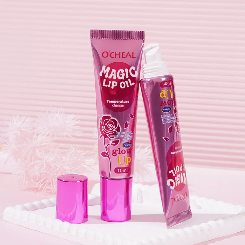 Magic Lip Oil Temperature Change Thermo-chromic Nourishing Glossy Lip Treatment 10ml 12 magic lip oil temperature change thermochromic 10ml sit peafz5sx desc 12