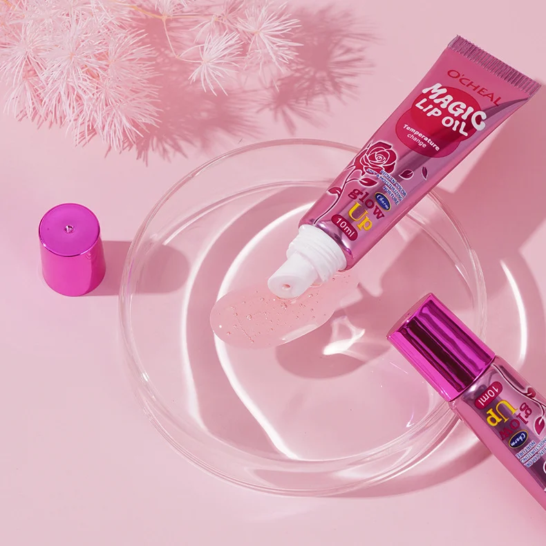 Magic Lip Oil Temperature Change Thermo-chromic Nourishing Glossy Lip Treatment 10ml 14 magic lip oil temperature change thermochromic 10ml sit peafz5sx desc 14