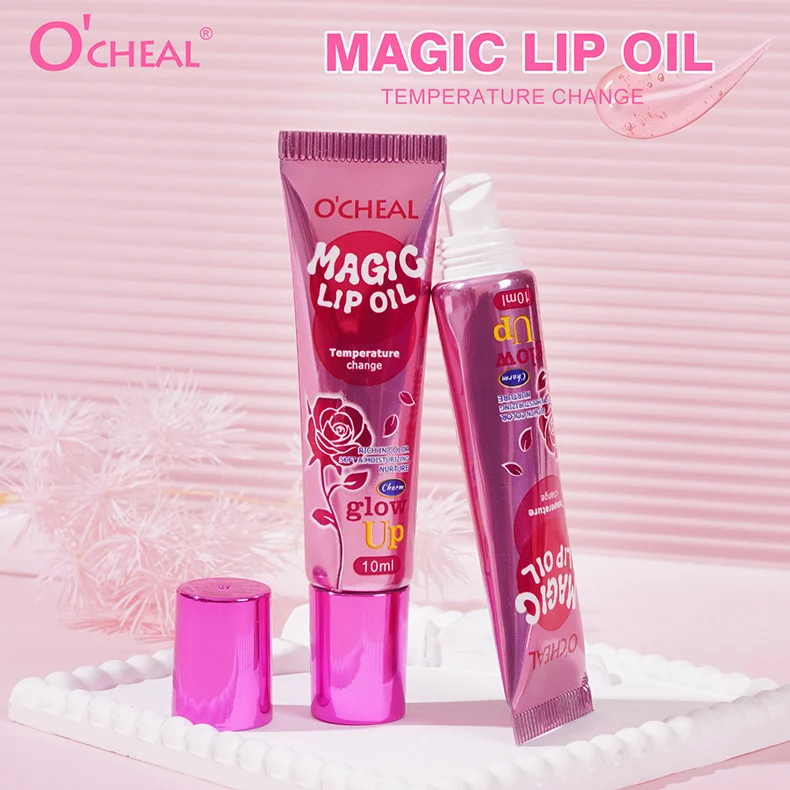 Magic Lip Oil Temperature Change Thermo-chromic Nourishing Glossy Lip Treatment 10ml 2 magic lip oil temperature change thermochromic 10ml sit peafz5sx desc 2
