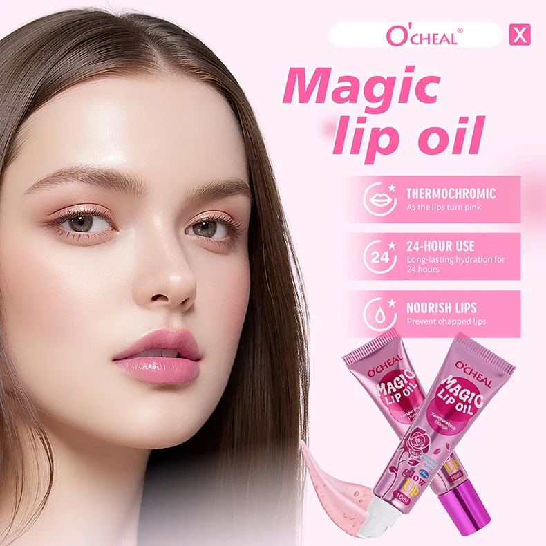Magic Lip Oil Temperature Change Thermo-chromic Nourishing Glossy Lip Treatment 10ml 3 magic lip oil temperature change thermochromic 10ml sit peafz5sx desc 3