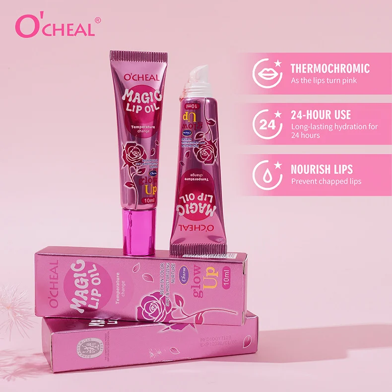 Magic Lip Oil Temperature Change Thermo-chromic Nourishing Glossy Lip Treatment 10ml 6 magic lip oil temperature change thermochromic 10ml sit peafz5sx desc 6