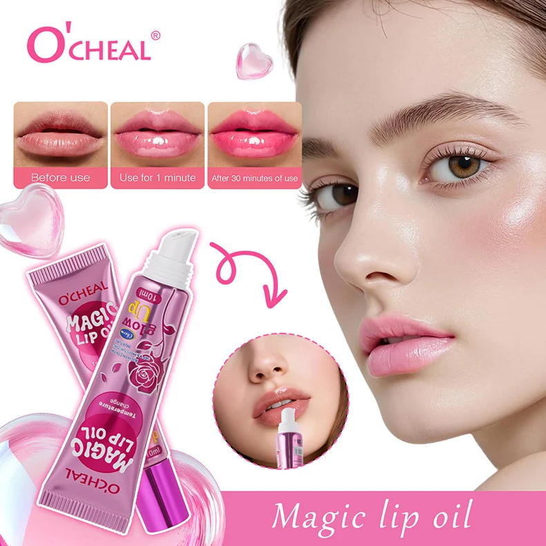 Magic Lip Oil Temperature Change Thermo-chromic Nourishing Glossy Lip Treatment 10ml 7 magic lip oil temperature change thermochromic 10ml sit peafz5sx desc 7