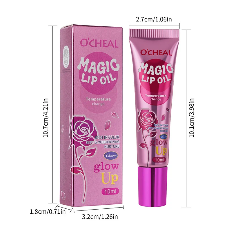 Magic Lip Oil Temperature Change Thermo-chromic Nourishing Glossy Lip Treatment 10ml 9 magic lip oil temperature change thermochromic 10ml sit peafz5sx desc 9