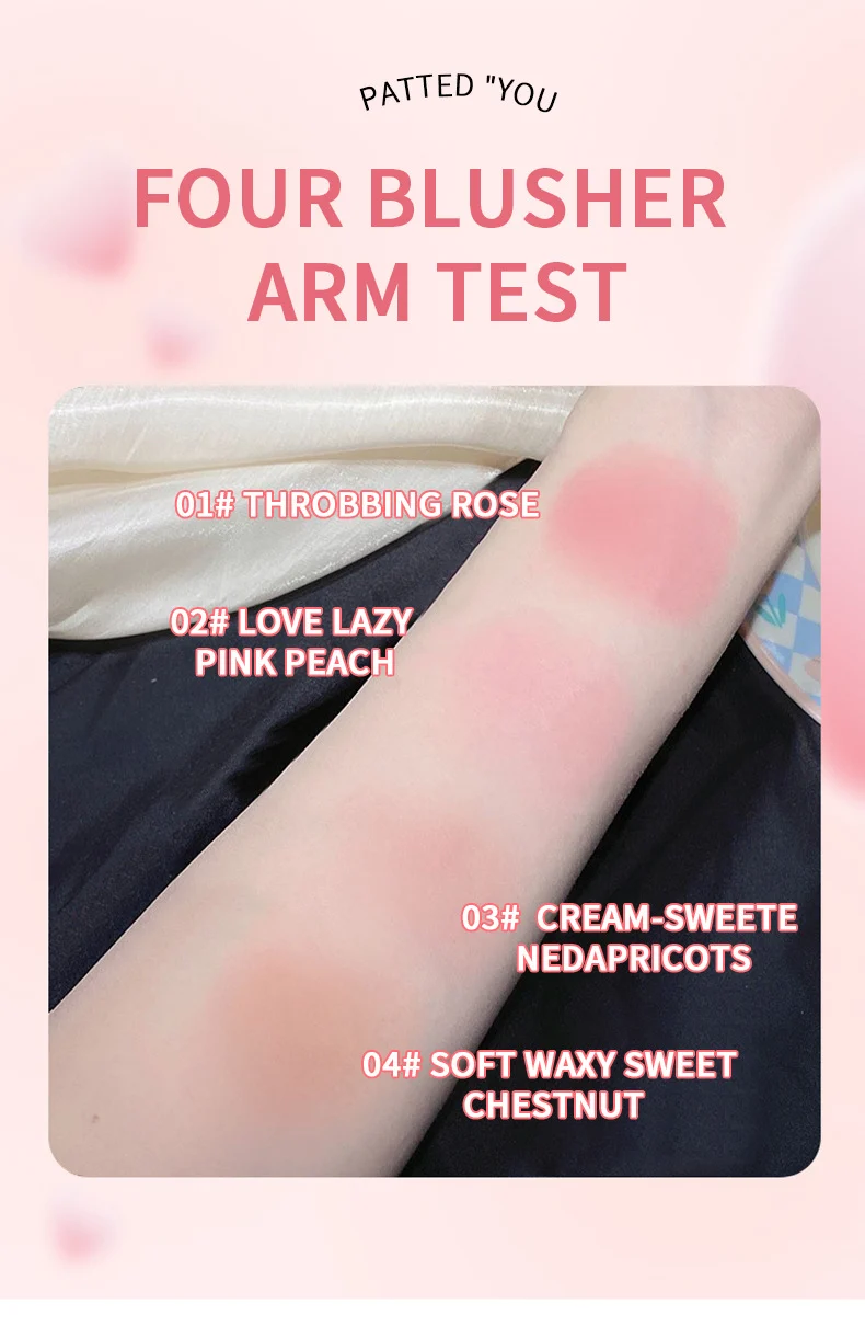 Matte Blusher Stick Long-Lasting Cream-to-Powder Cheek Tint with Built-in Sponge Head 8 matte blusher stick sponge head ocheal sit x23x6bqc desc 8