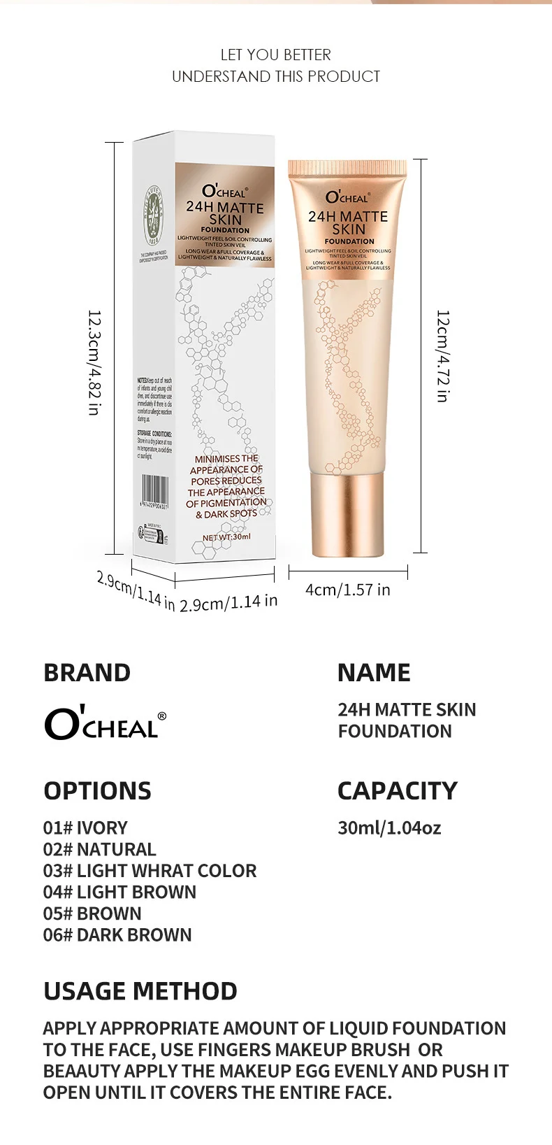 Matte Full Coverage Foundation 24H Longwear Waterproof BB Cream Hydrating Lightweight 10 matte full coverage foundation 24h longwear waterproof bb cream sit j9nqw9hp desc 10