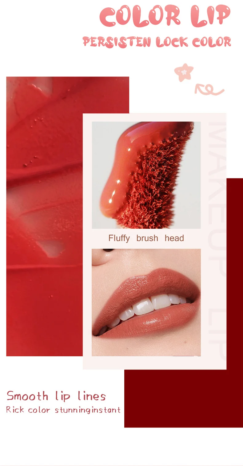 Matte Lip Gloss Long Lasting Transfer Proof Feather Light Velvet Lip Tint 3g 6 matte lip gloss transfer proof feather light velvet lip tint sit mcnhhkgq desc 6