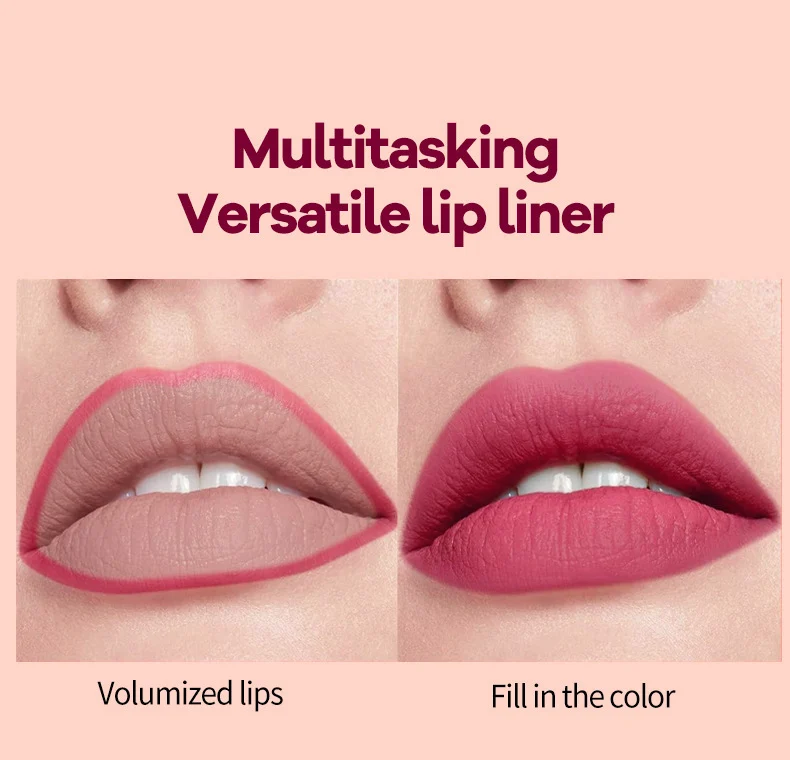 Matte Lip Liner Pencil Waterproof Long-Lasting Lipstick 2-in-1 Lip Contour Pen 10 matte lip liner pencil waterproof long lasting lipstick 2 in 1 sit nw3r7qap desc 10